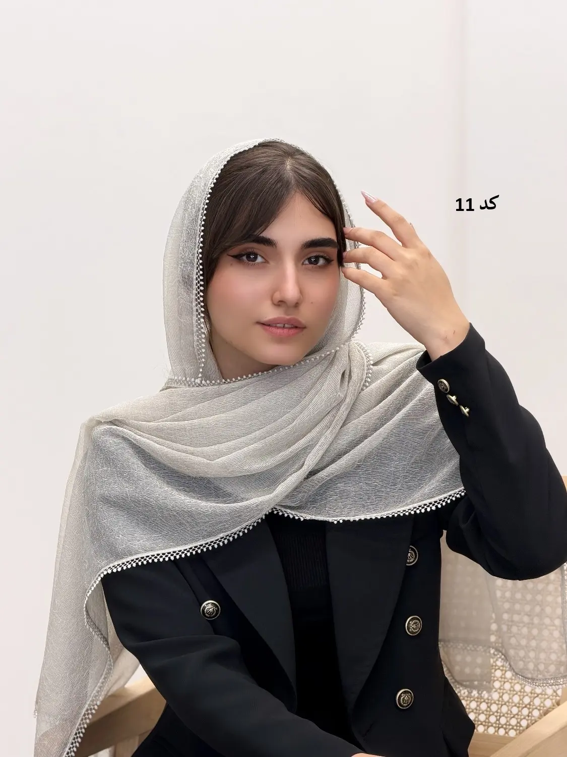 4611-شال ابریشم تی تی